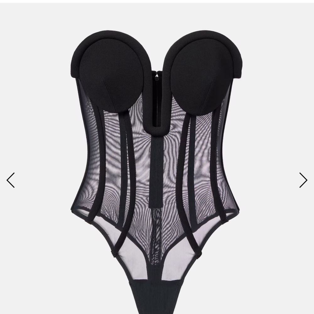 Jean Paul Gaultier Black Sheer Bodysuit